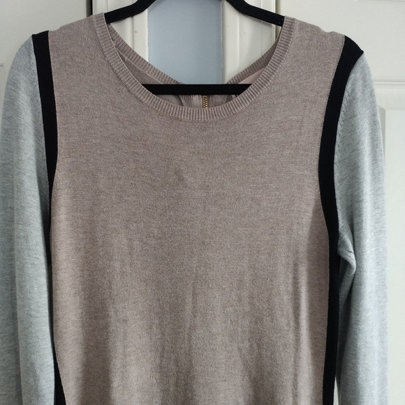 Philosophy Gray Dress with Black Trim - Picture 3 of 13